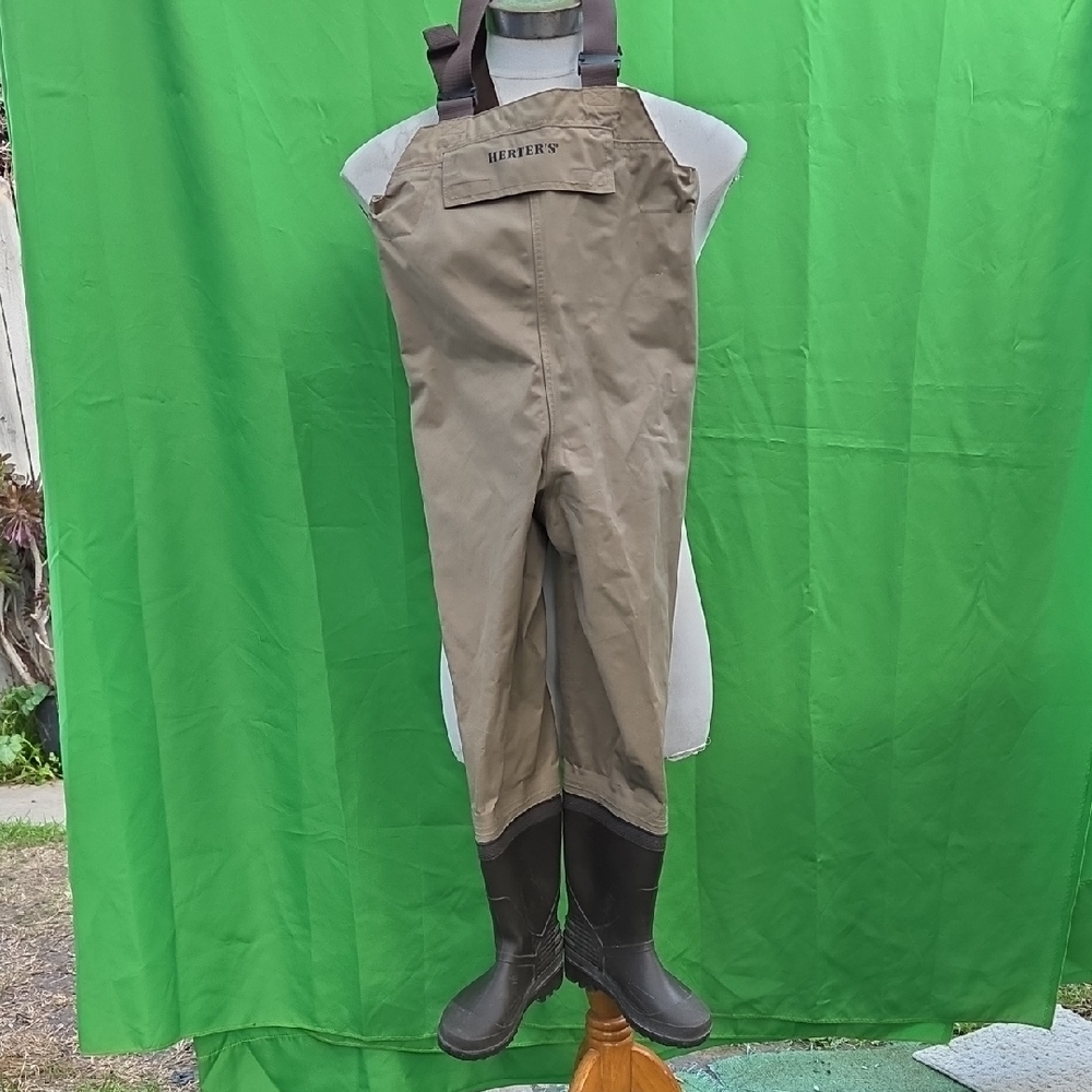 Men's HERTERS Brown Waders EXCELLENT CONDITION SIZE 3